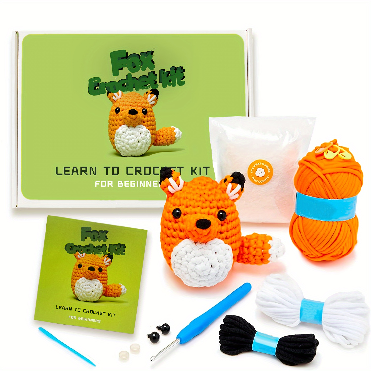 New Crochet Material Package Contains English Instruction Manual, Beginner  Crochet Yarn Kit For Adults, Knitting Handmade Diy Cartoon Doll For  Beginners - Temu