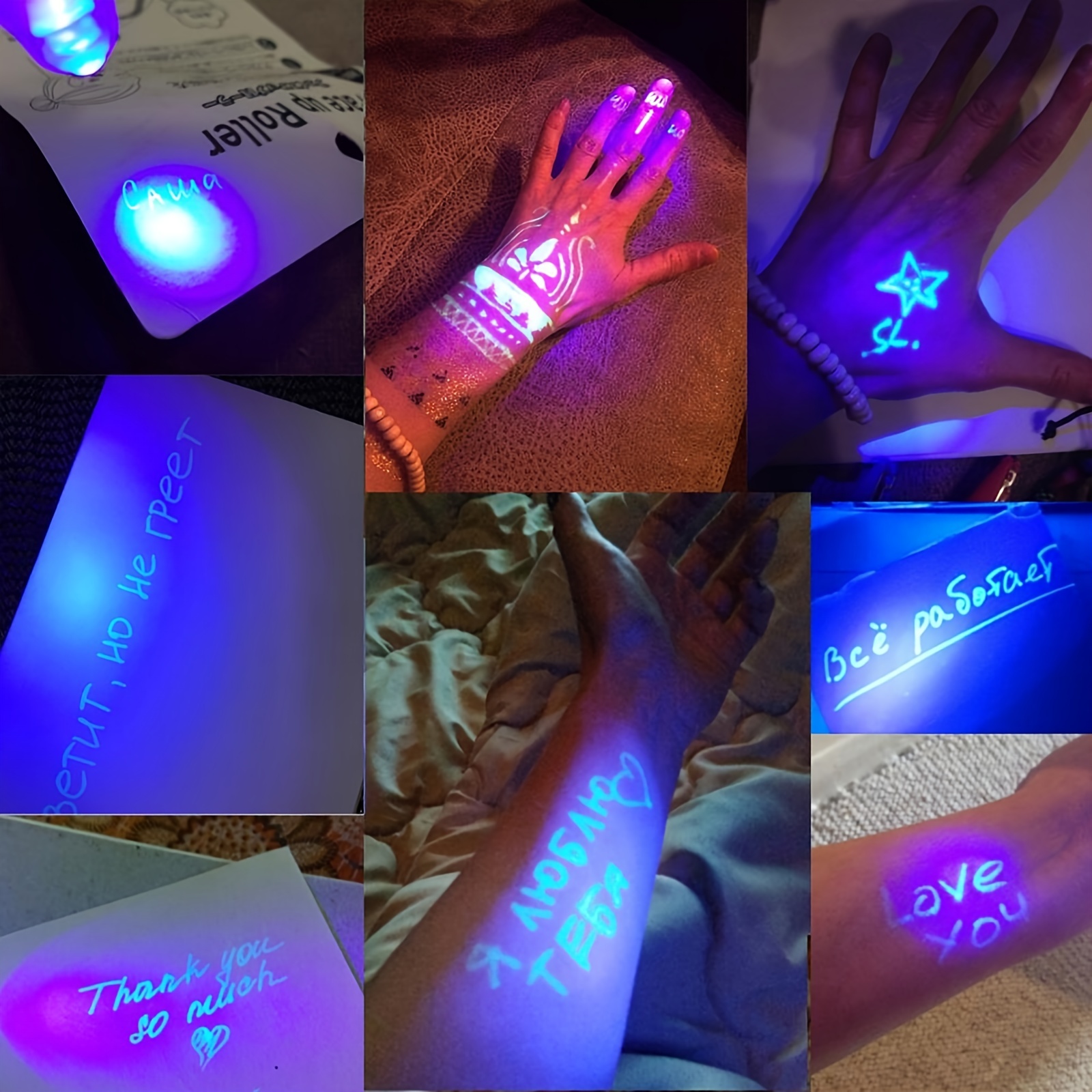 6PCS Creative Magic UV Light Pen Invisible Ink Pen Glow In The Dark Pen  With Built-in UV Light Gifts And Security Marking - Temu France