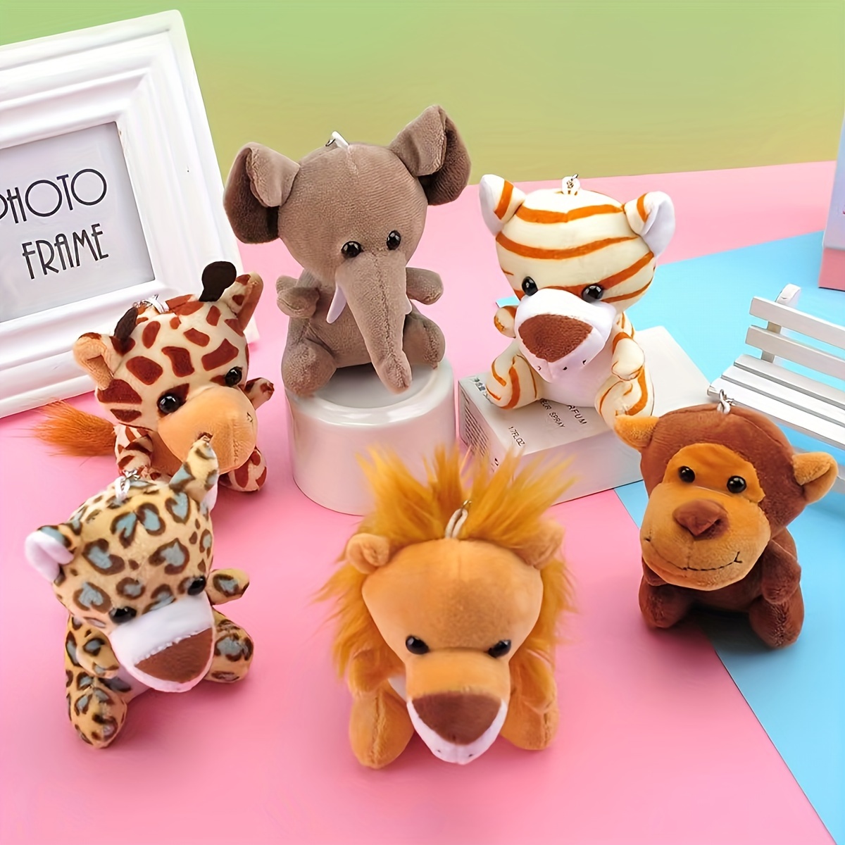 

Random Color Cartoon Animal Plush Toy For Dogs - Suitable For Small Breeds