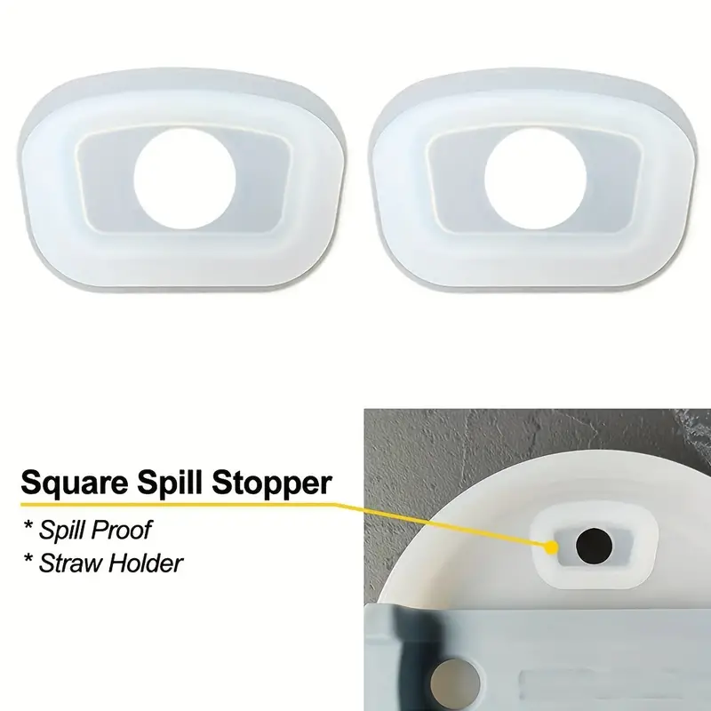 Spill Proof Stopper Set For Stanley Cup - Includes Straw Cover