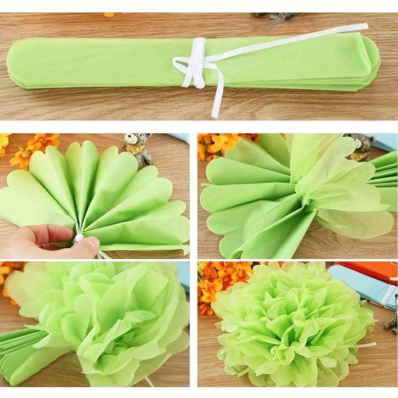 8 10 Rainbow Tissue Paper Pom Poms Paper Flowers For Wedding - Temu