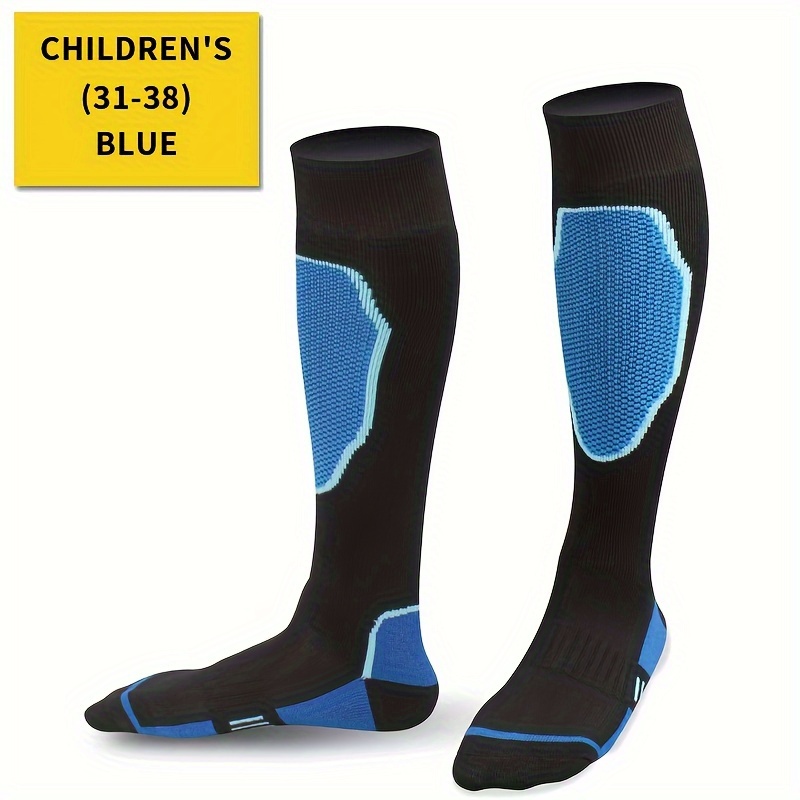 1 Par Calcetines Esquí Invierno Niños Niñas, Medias Largas Gruesas,  Adecuadas Esquiar, Montar Caballo Viajar, Protección Piernas Aire Libre,  Calcetines Mantener Calor (75% Algodón, 17% Nailon, 8% Licra), Encuentre  Increíbles Ofertas Ahora