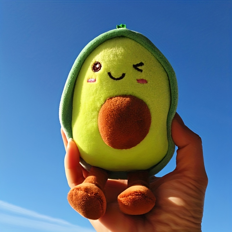 Avocado Keychain Mini Plush Stuffed Doll Schoolbag Car Cute Fruit