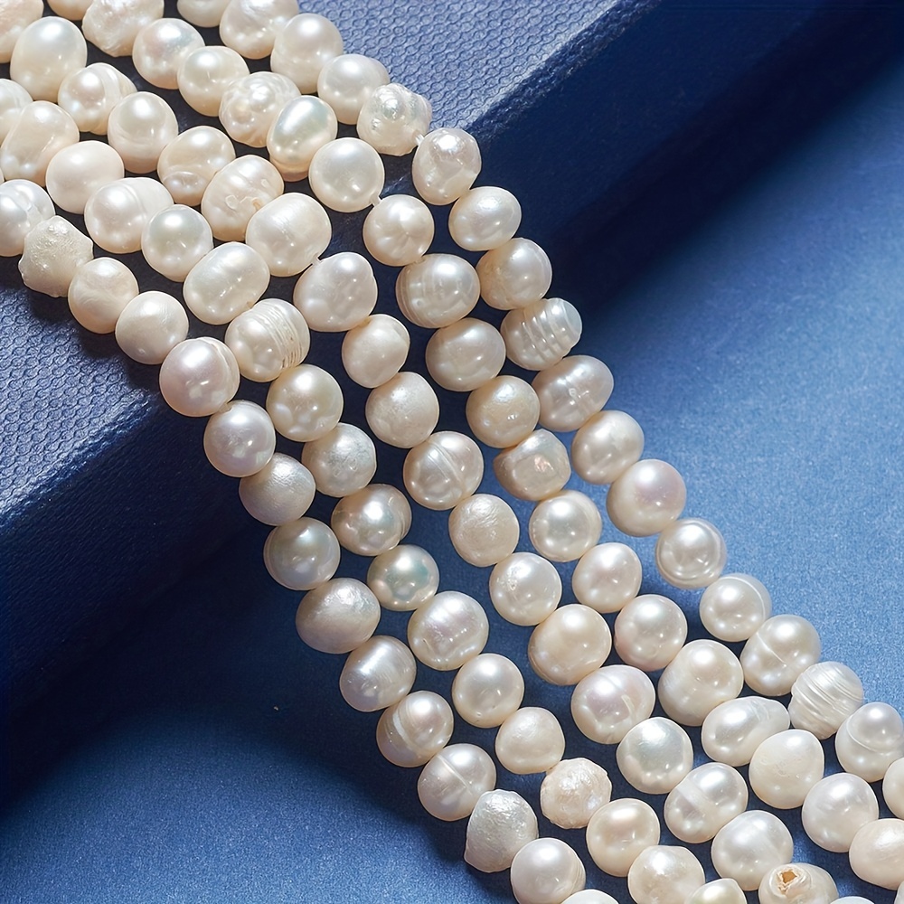 Long Pearl Necklace 90 Inches 8.5-9mm Ivory Freshwater Pearl 