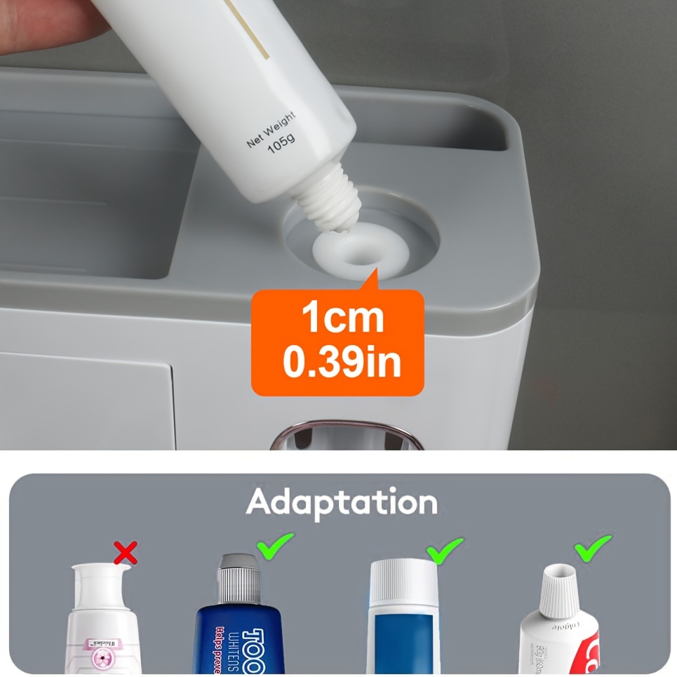 Toothbrush Holder with Gargle Cup Toothpaste Dispenser