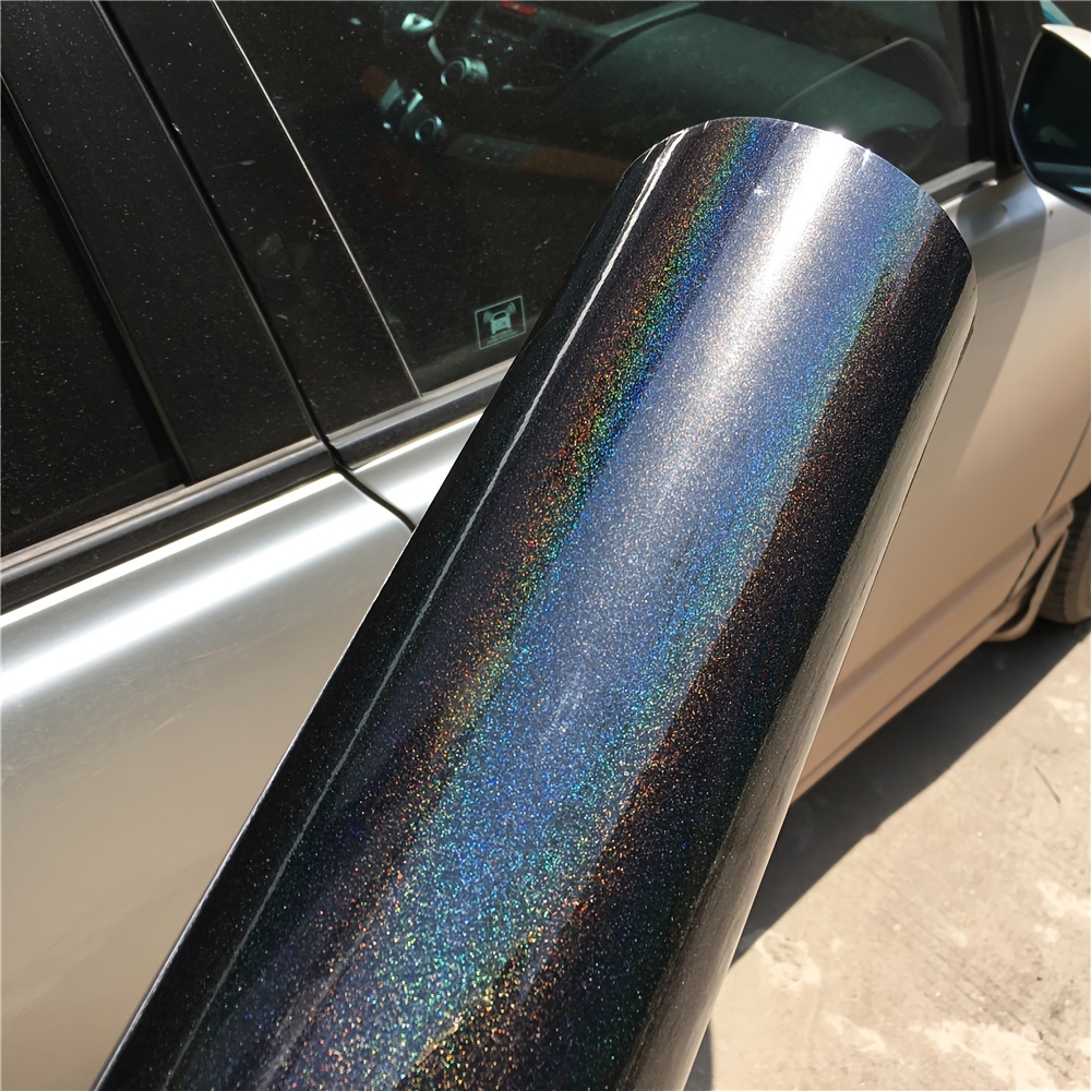 Laser Flip Gloss Silver Metallic Rainbow Holographic Psychedelic Vinyl Wrap  Sticker Decal Bubble Free Air Release Car Vehicle 