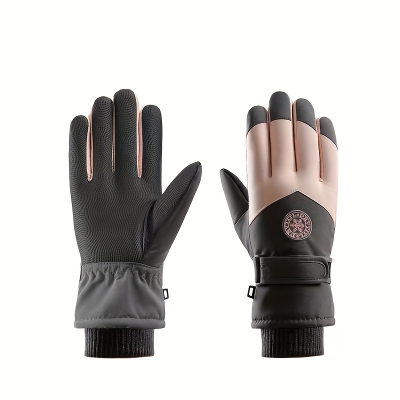 1 Par De Guantes Térmicos De Invierno Antideslizantes Para Mujer