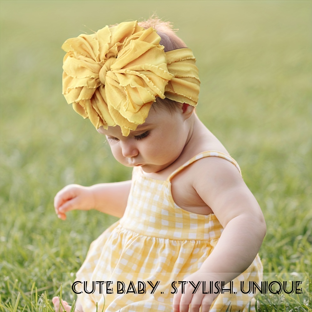 Children Soft Bow Headband Baby Cute Hairband Elastic Turban