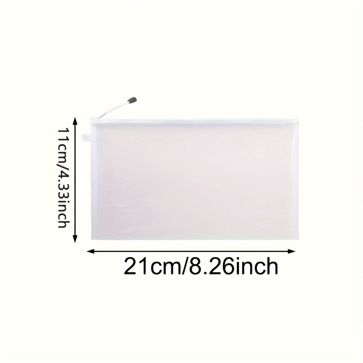 White Mesh Zipper Documents Storage Bag Lightweight - Temu United Emirates