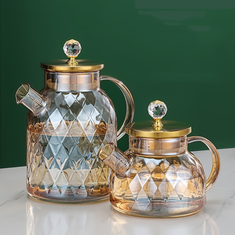 Tortoise IT Borosilicate Glass Teapot with Stainless Steel Lid and