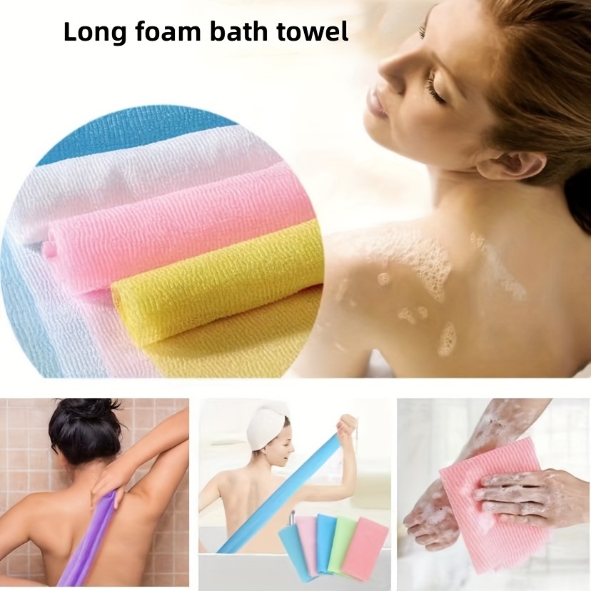 Exfoliating Nylon Bath Towels Shower Body Skin Cleaning  Washcloths Scrubbing Cloth Towel : Tools & Home Improvement