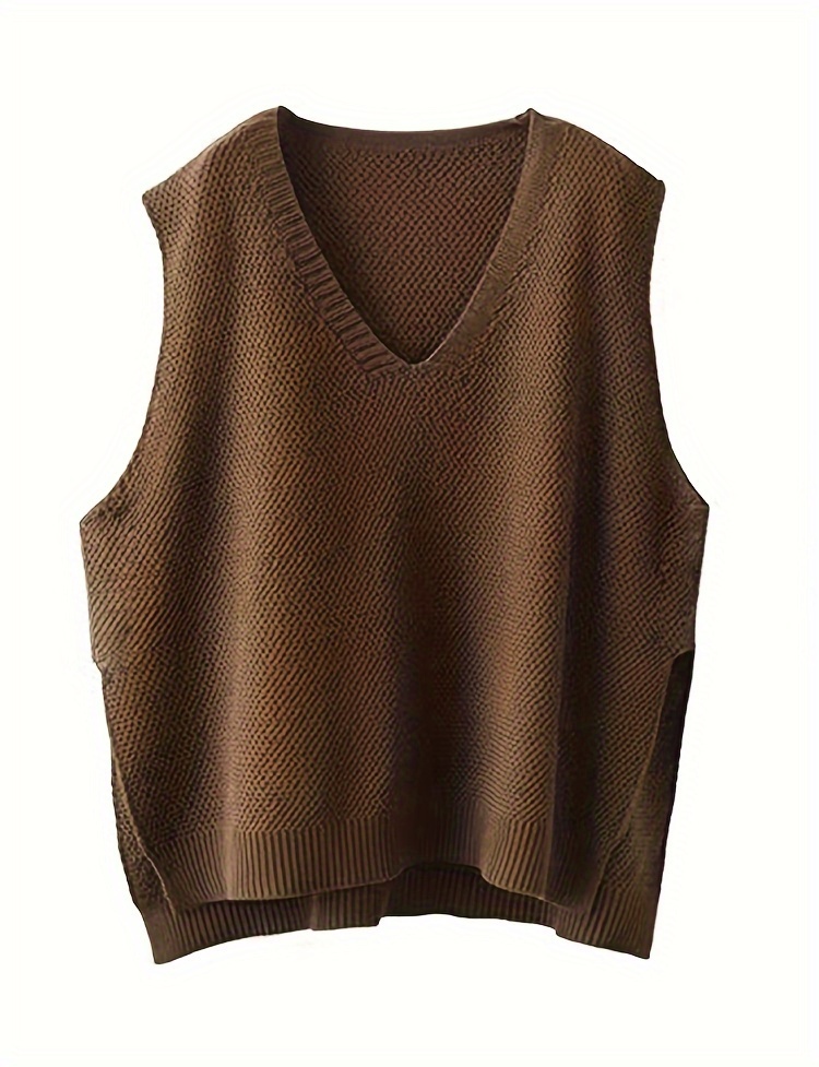 damen casual v ausschnitt strick pullover weste polyester Temu