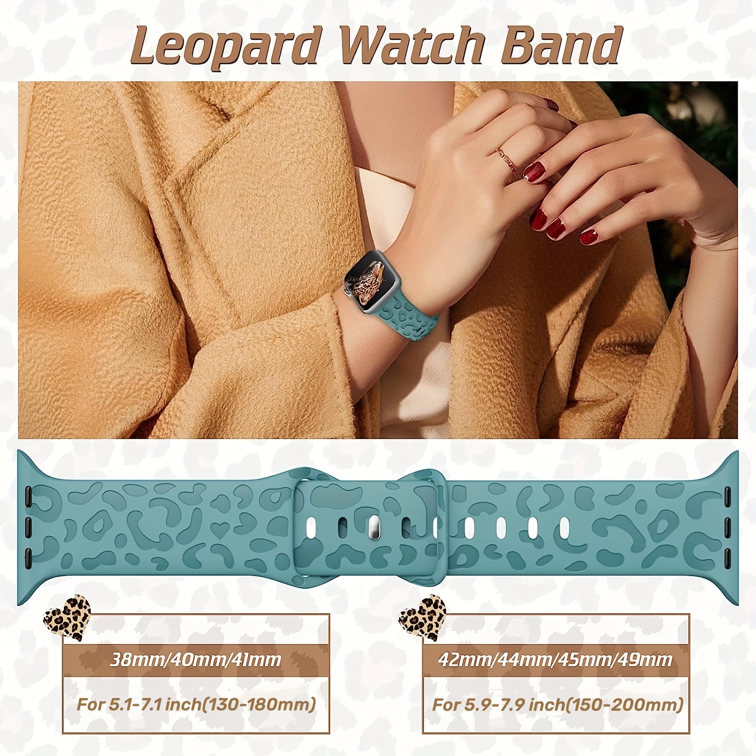 Leopard Print Women Band For iWatch 38 42 41mm For Apple Watch