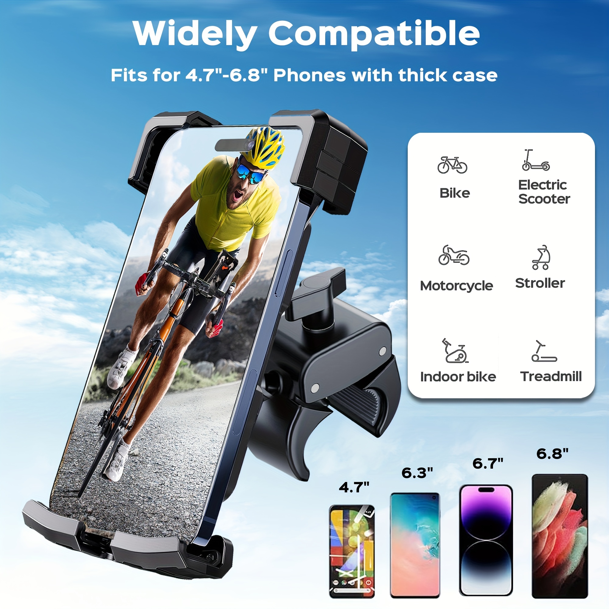 Motorcycle Phone Mount Bike Phone Holder Upgrade Quick - Temu