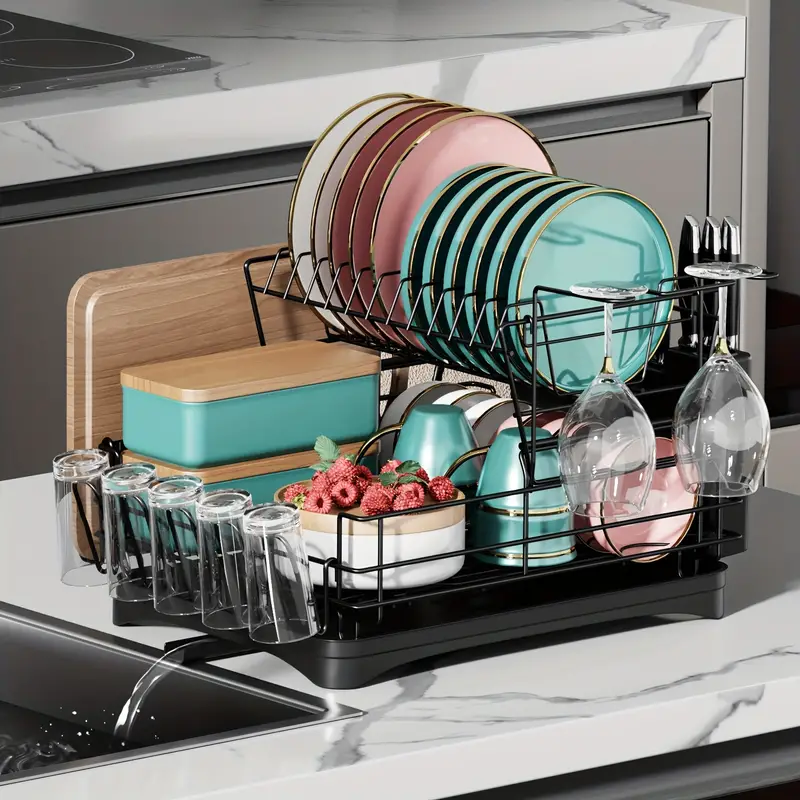 Dish Drying Rack With Drainboard Large Dish Rack And - Temu