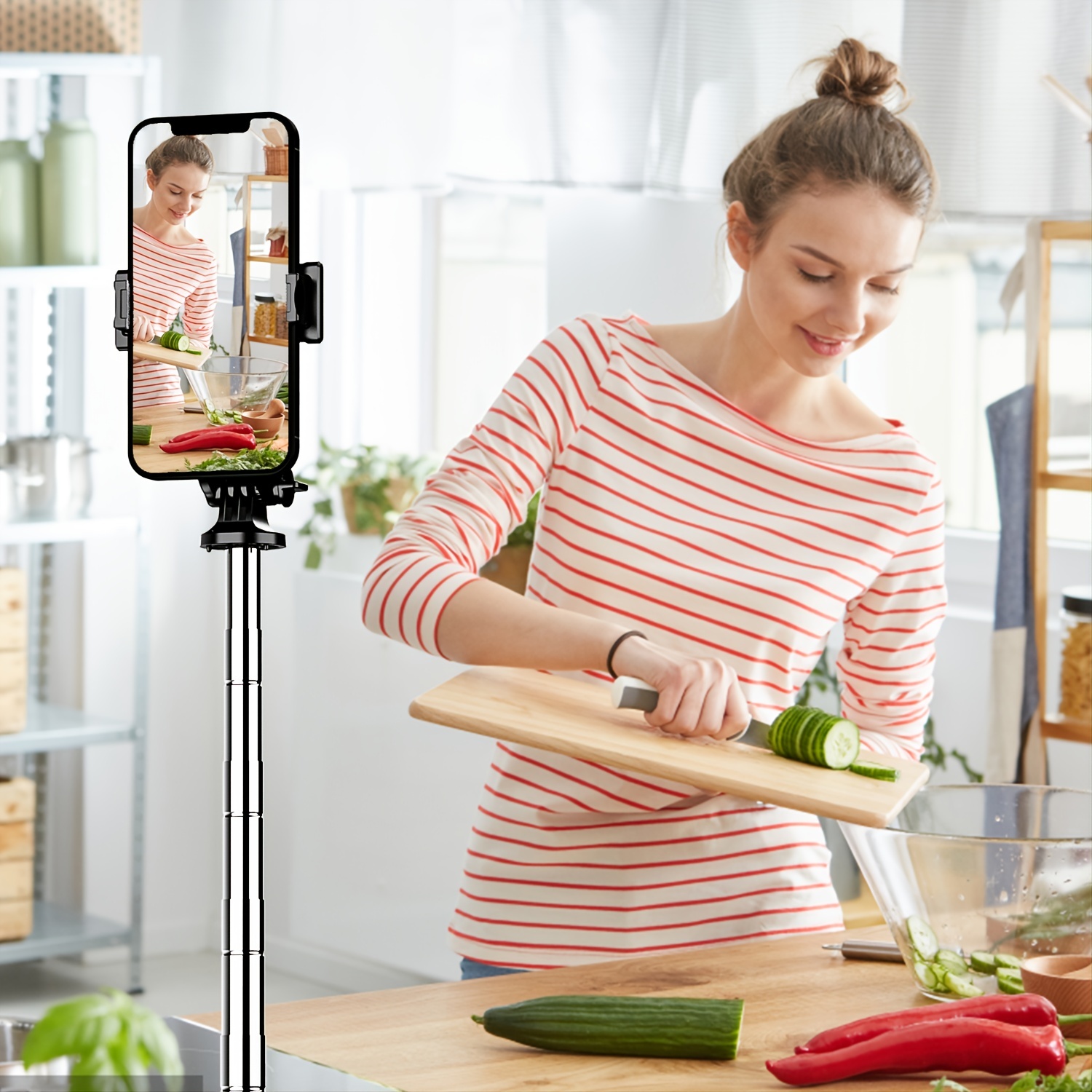 phone tripod stand selfie stick tripod in Temu Pakistan