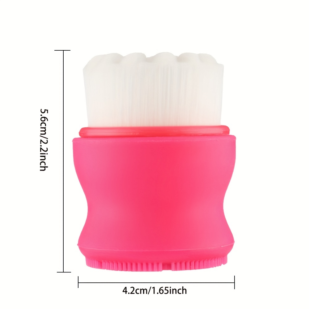 Mini Facial Cleansing Brush Soft Bristle Cleansing and Scrubber Side