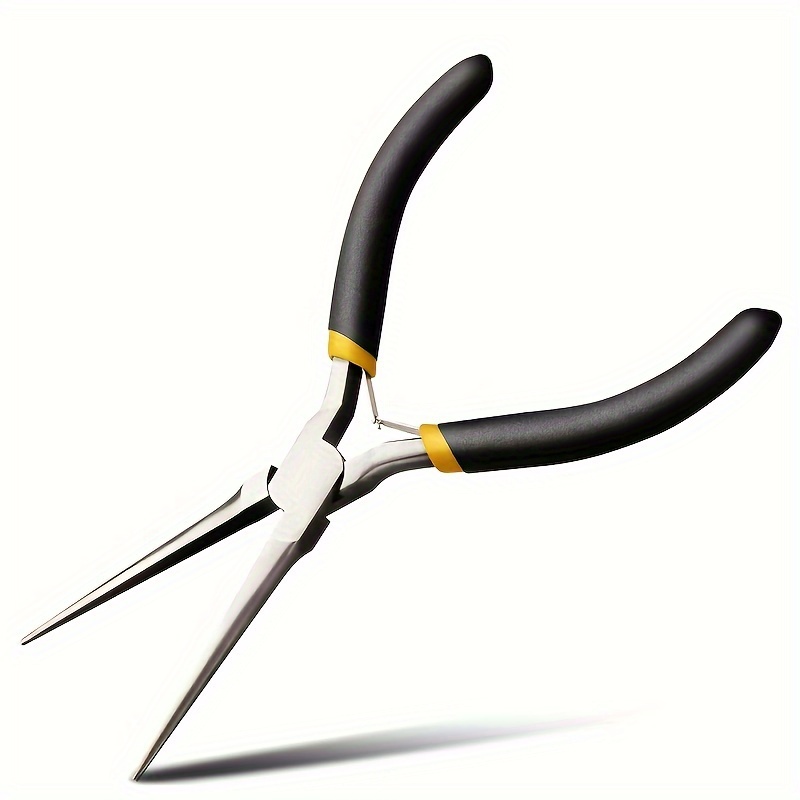 Mini Needle Nose Pliers Set Serrated Straight/bent Nose - Temu