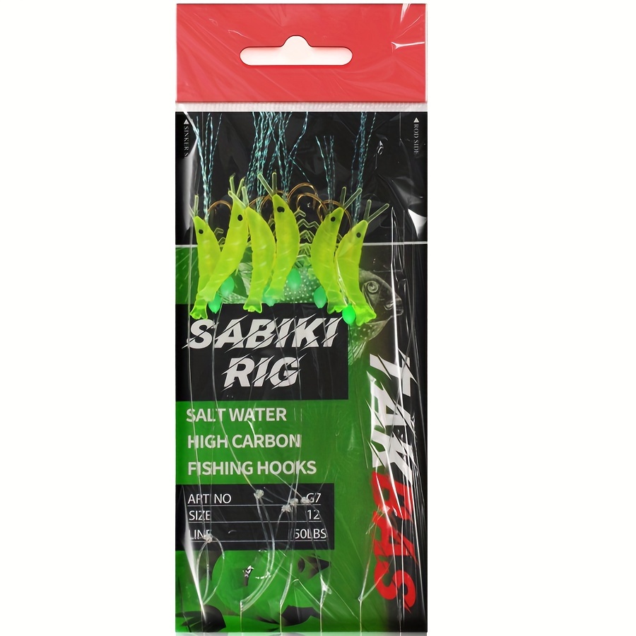 Sabiki Rigs Saltwater Fishing Bait Real Fish Skin Feathered - Temu