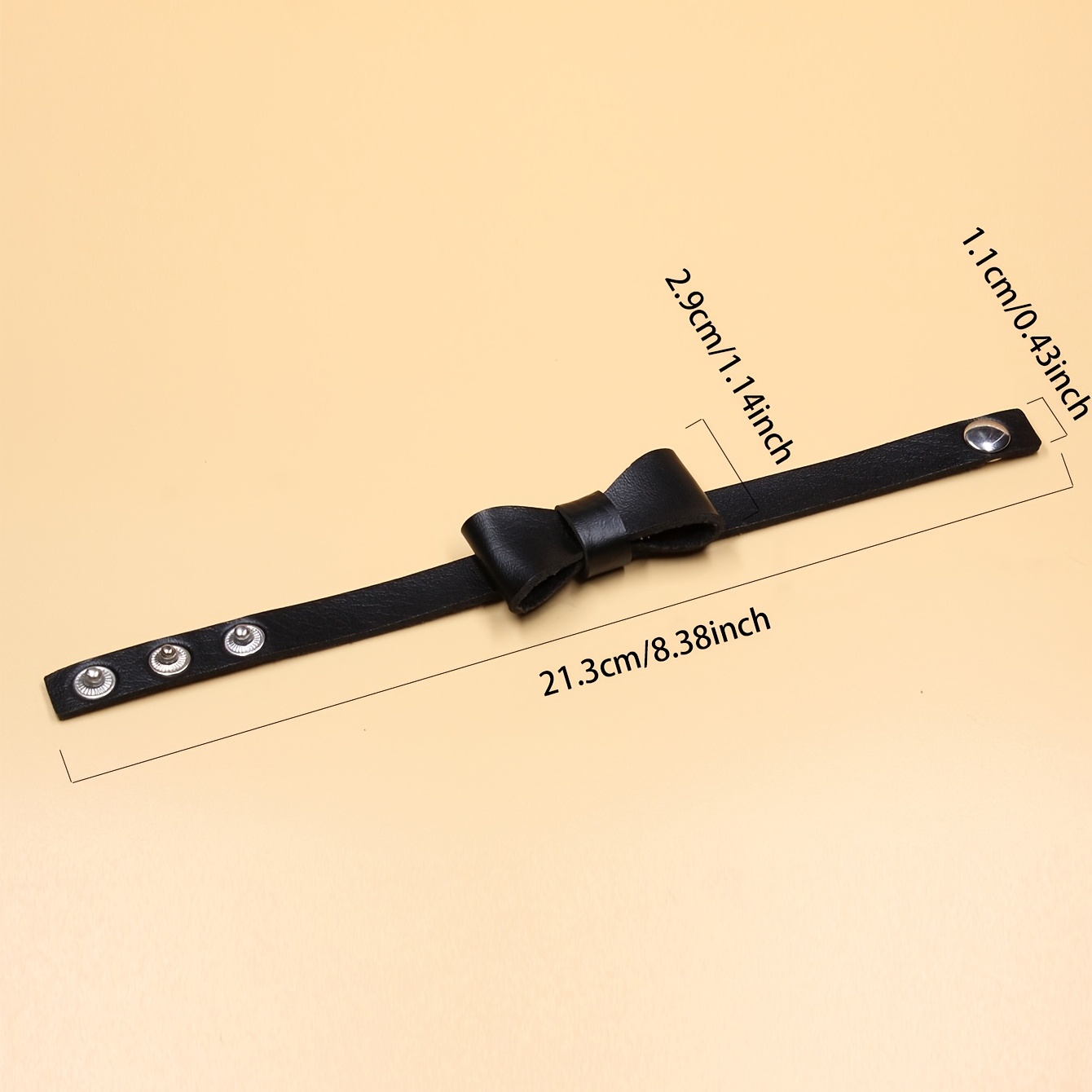 Women's Minimalist PU Leather Bracelet with Bowknot