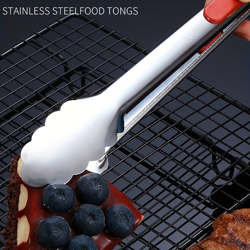 Stainless Steel Kitchen Tongs, Serving Tongs For Cooking, Metal Food Tongs  With Non-slip Comfort Grip, Non-stick Cooking Tongs High Heat Resistant Bbq  Tongs Grill Tongs For Barbecue Grilling - Temu