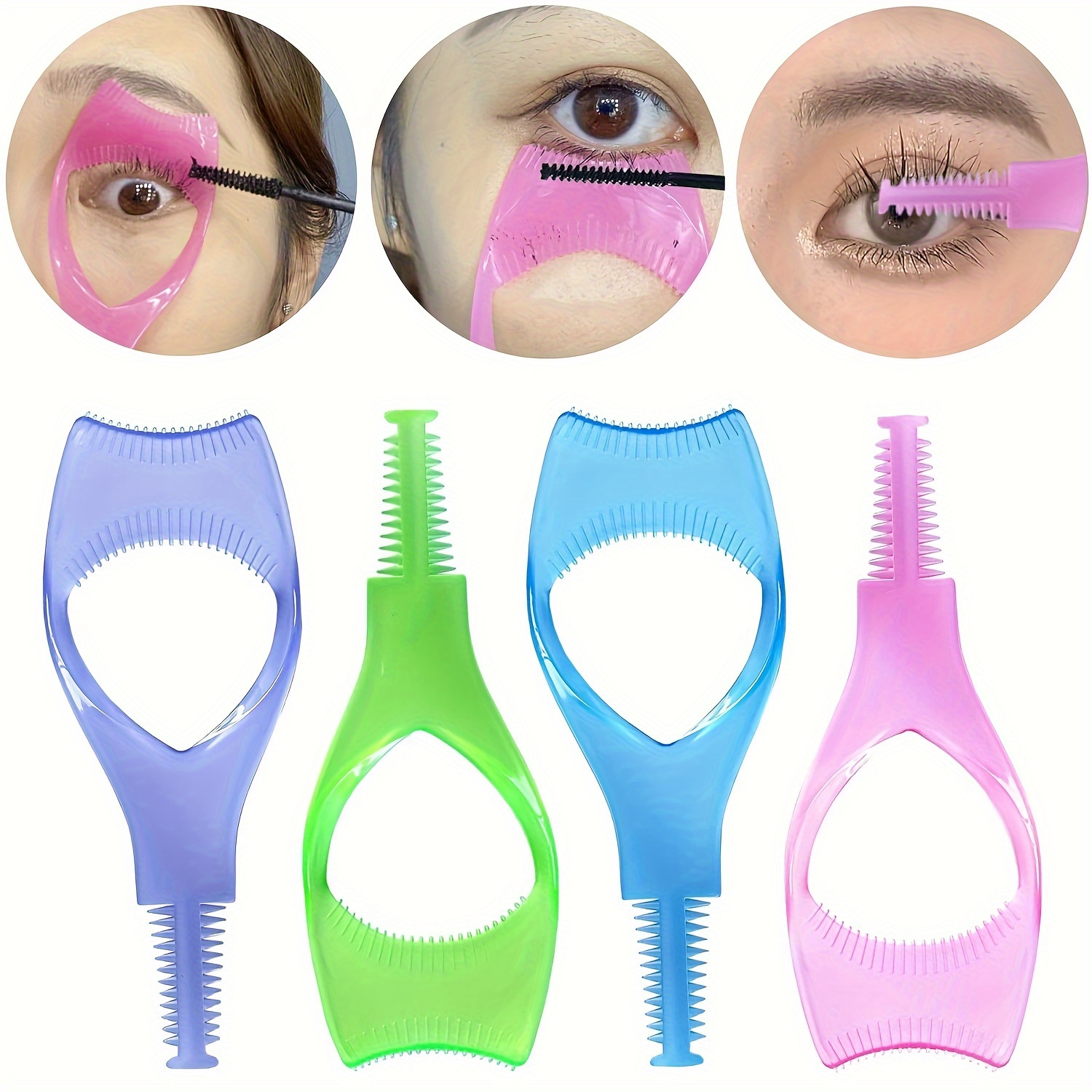 Applicatore per scudo Mascara pennello multifunzionale in Silicone tappo  per ciglia applicatore per Eyeliner strumento per il trucco degli occhi per  ciglia deflettore - AliExpress