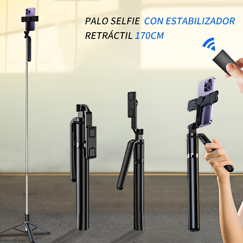 Palo Selfie Soporte Teléfono Móvil Piso Selfie Control - Temu