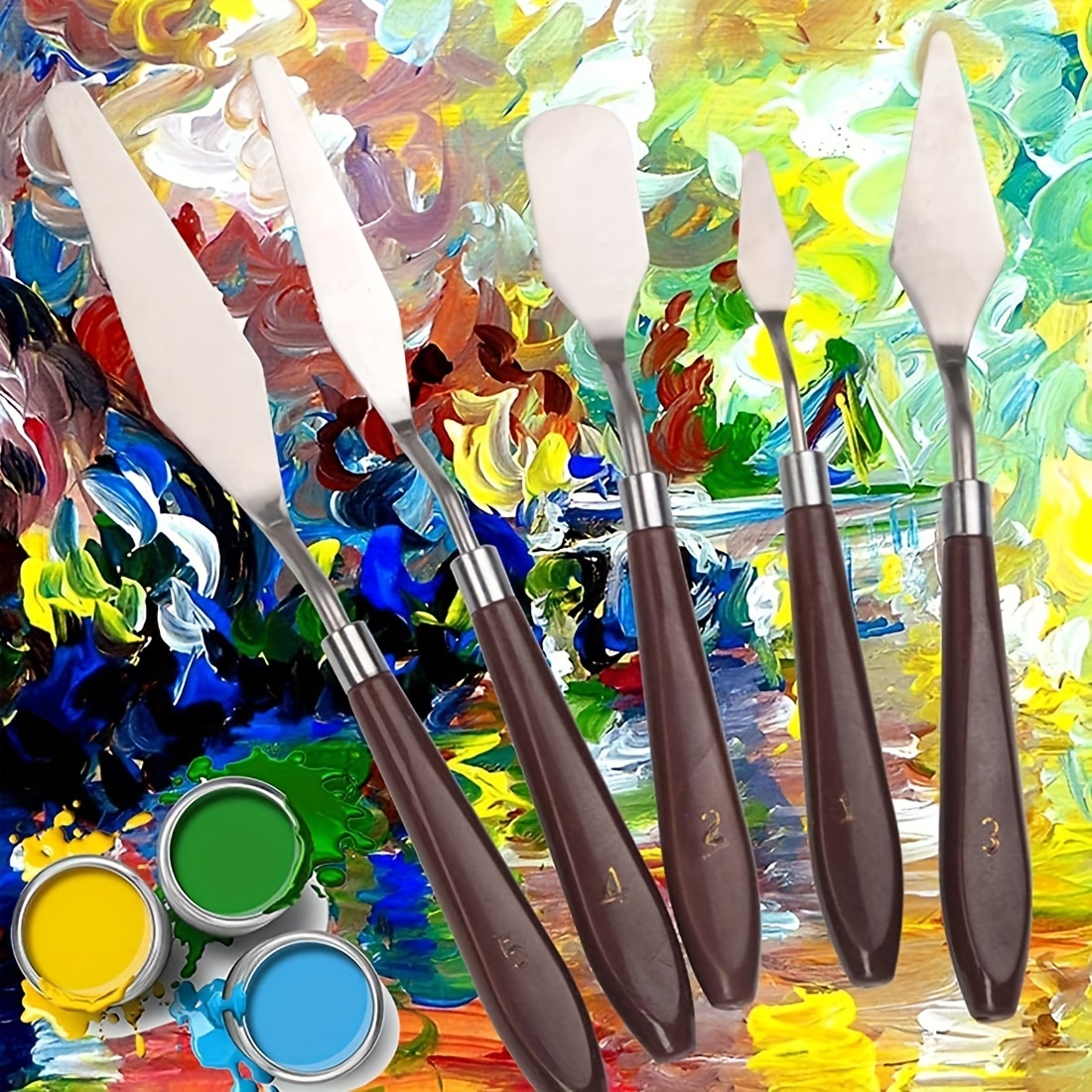  Les couteaux pour la peinture à l'huile.