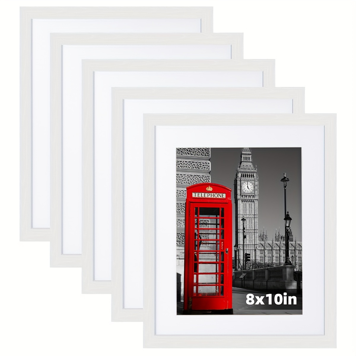 8x10 Picture Frame Display Pictures5x7 Mat 8x10 Without Mat - Temu