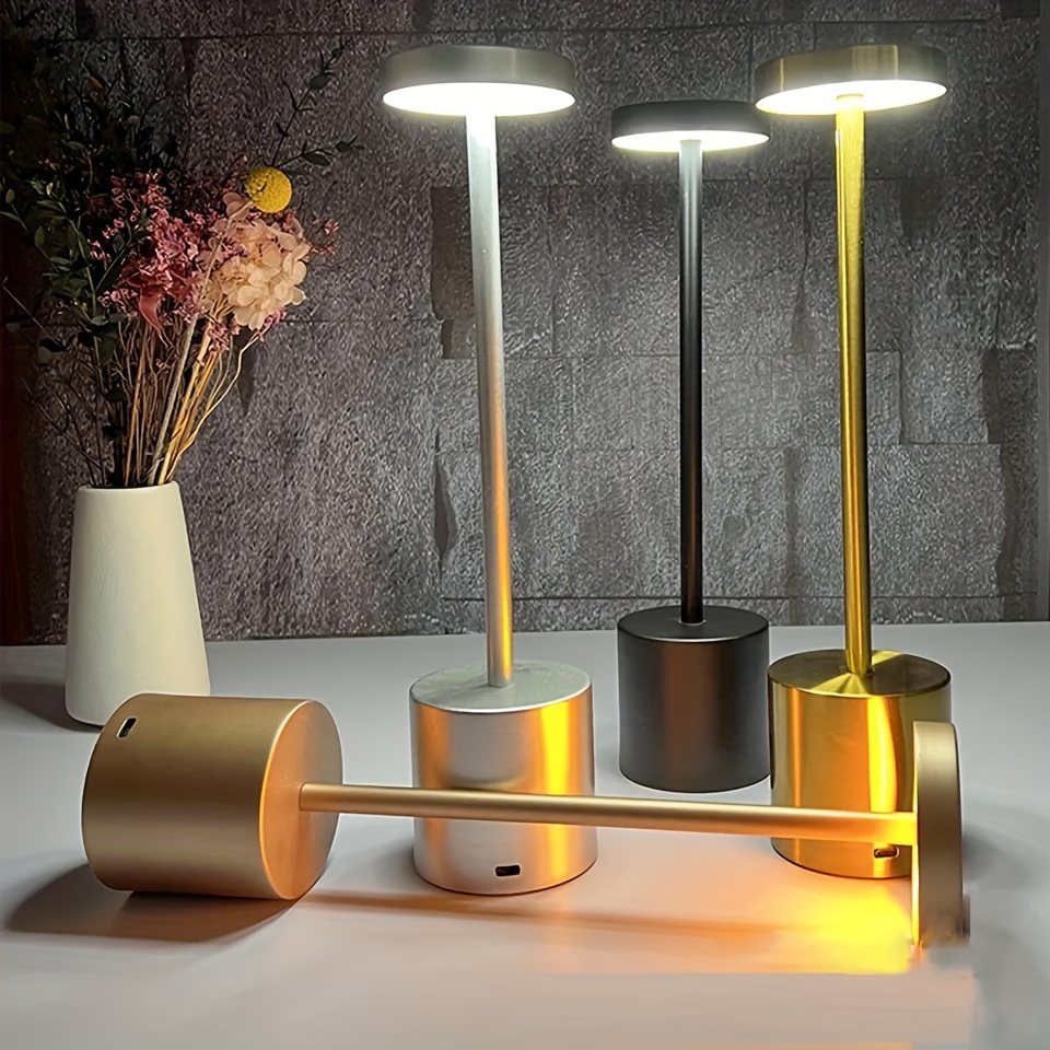 O'Bright Seraph - Lámpara de mesa LED inalámbrica con atenuador, batería  recargable incorporada, brillo de 3 niveles, lámpara de mesa para patio
