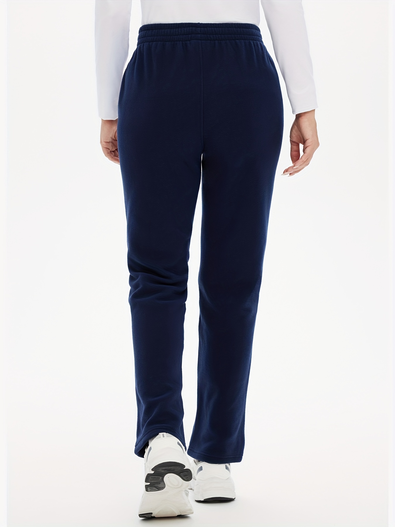 Womens Winter Fleece Lightweight Casual Sweatpants Elastic Cozy Long Pants  Pocket, Free Shipping New Users