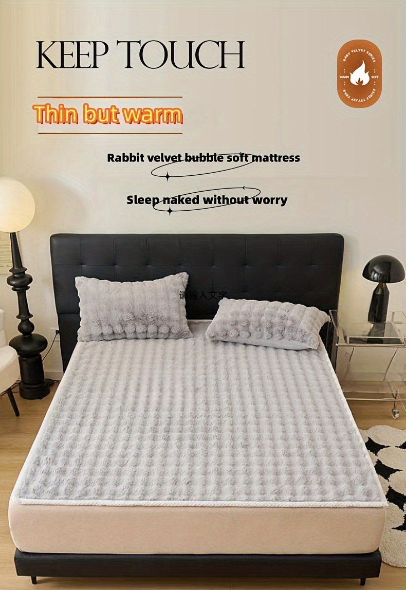 Milk Velvet Thickened Anti-slip Mattress, Thin Mattress Pad, Soft Warm  Autumn And Winter Bedding, Used For Bedroom, Apartment, Guest Room, School  - Temu