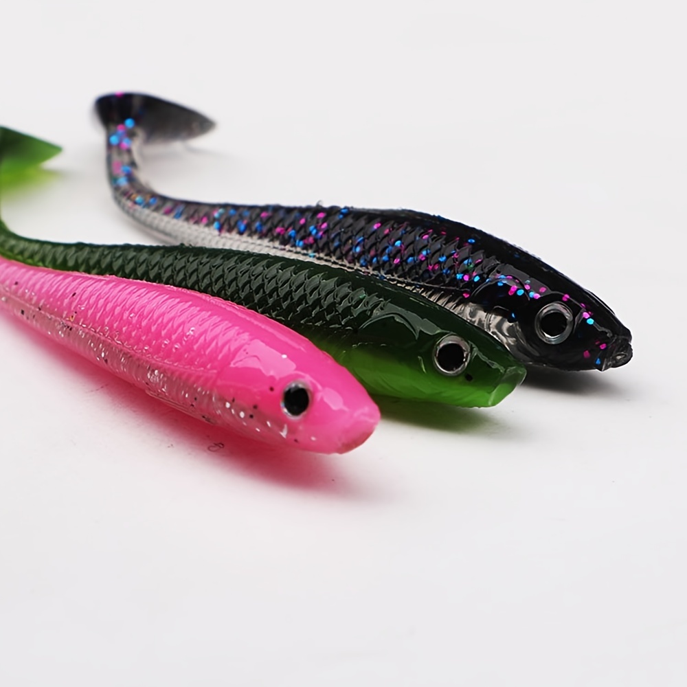 Bag Solid Color Bionic Fishing Lure Artificial T tail Soft - Temu