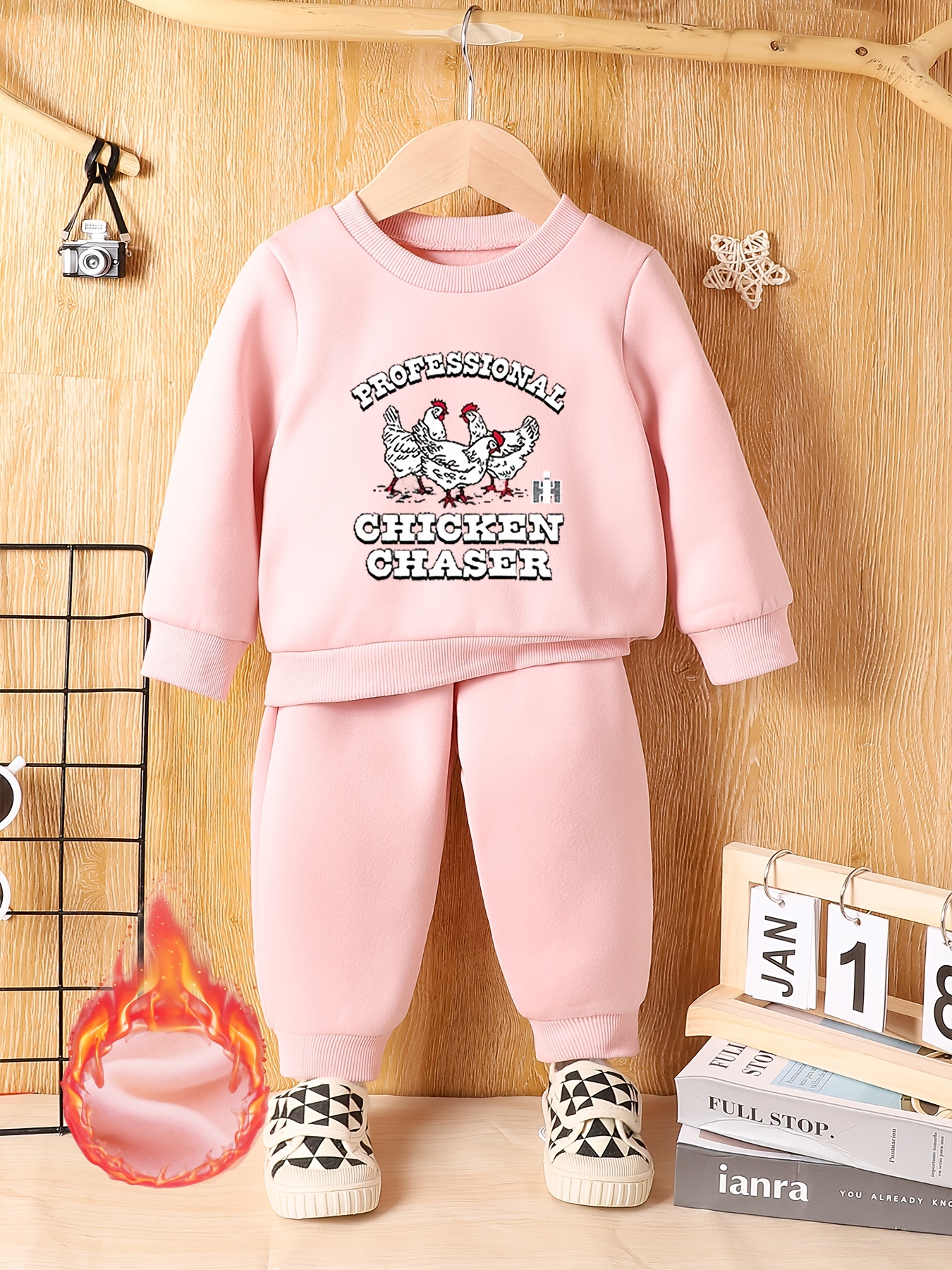 Toddlers Girls Fashion Casual Outfit Trousers Sweatshirt - Temu