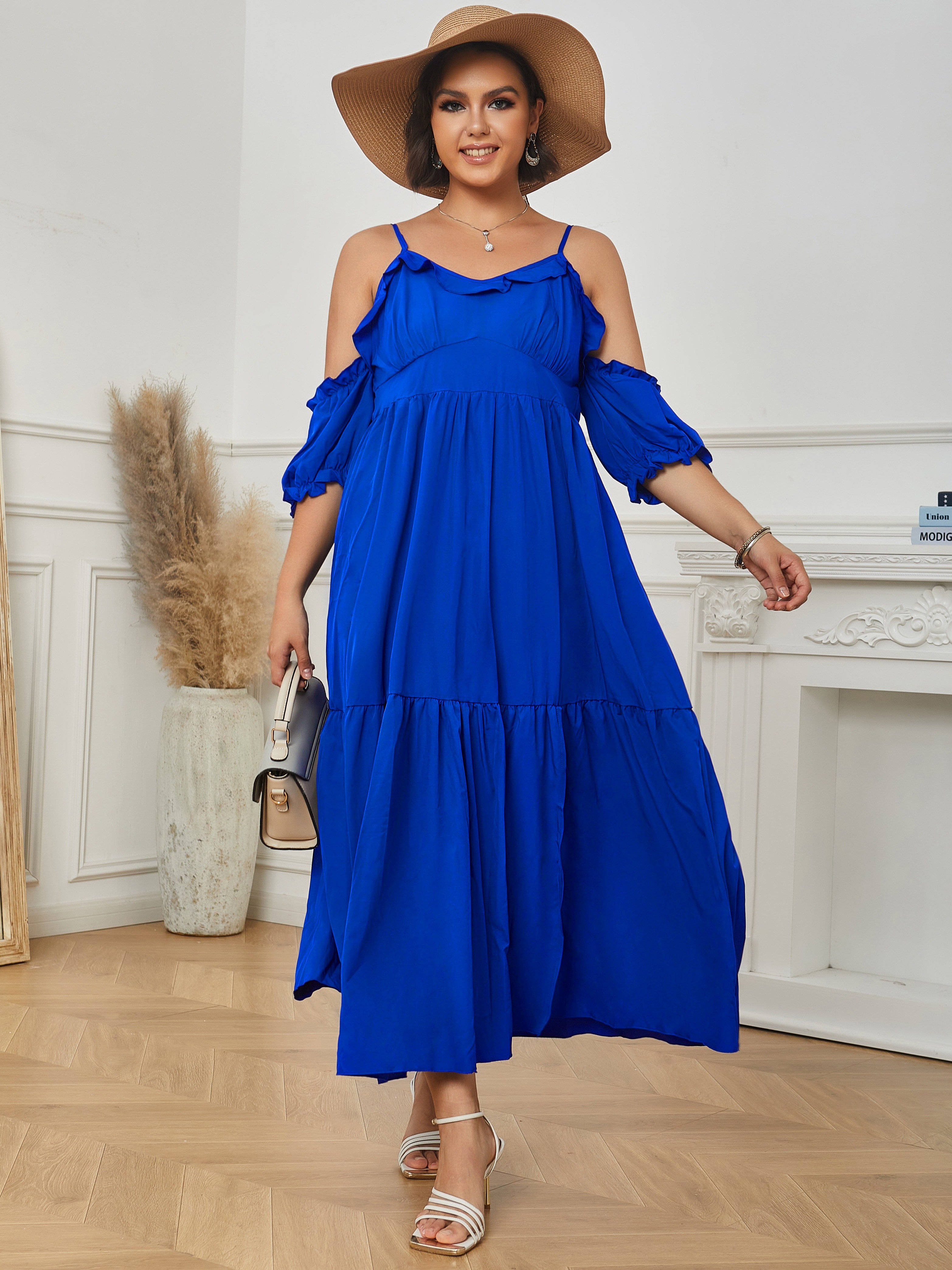 Cold shoulder 2024 smock dress