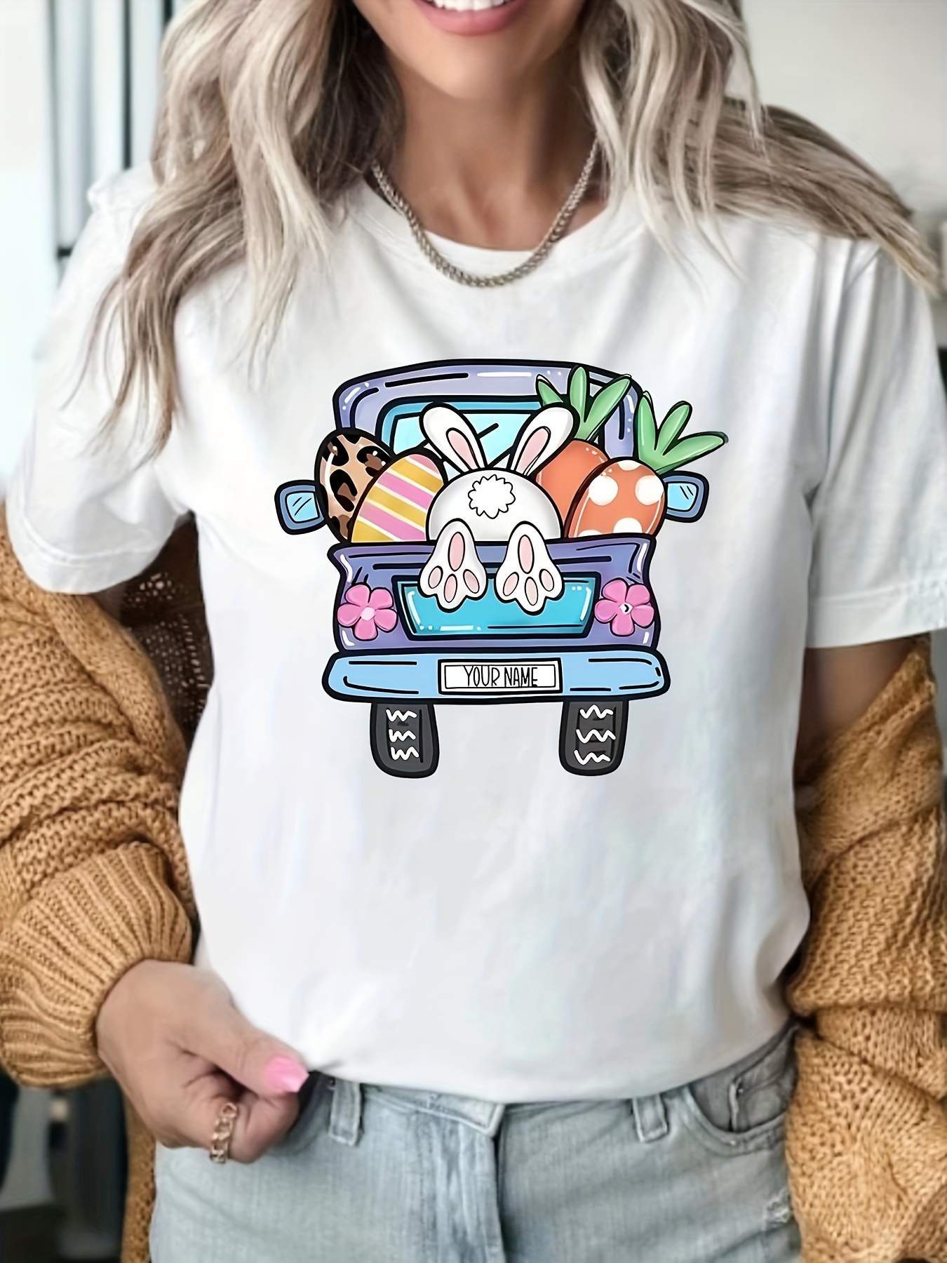 Camiseta de gola redonda com estampa de desenho animado Axolotl, camiseta  de manga curta Kawaii para primavera e verão, roupas femininas - Temu  Portugal
