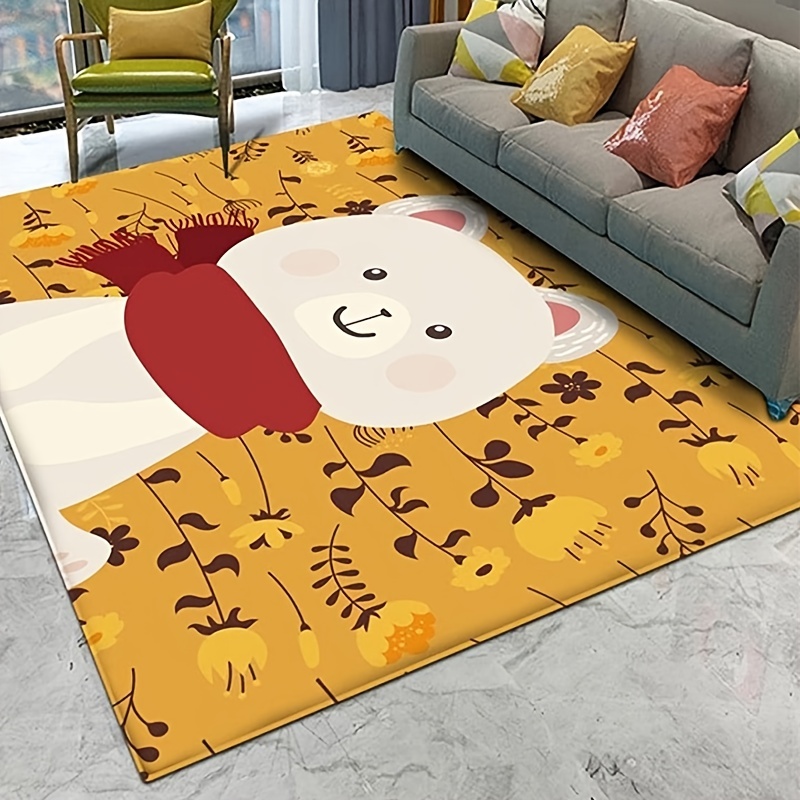 Creative Cat Rug Nordic Cartoon Carpet Bedroom Non Slip Bedside