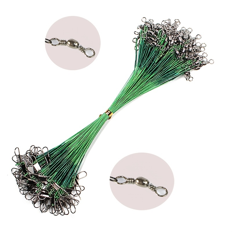 Durable Stainless Steel Fishing Leader Wire Swivel Ideal - Temu