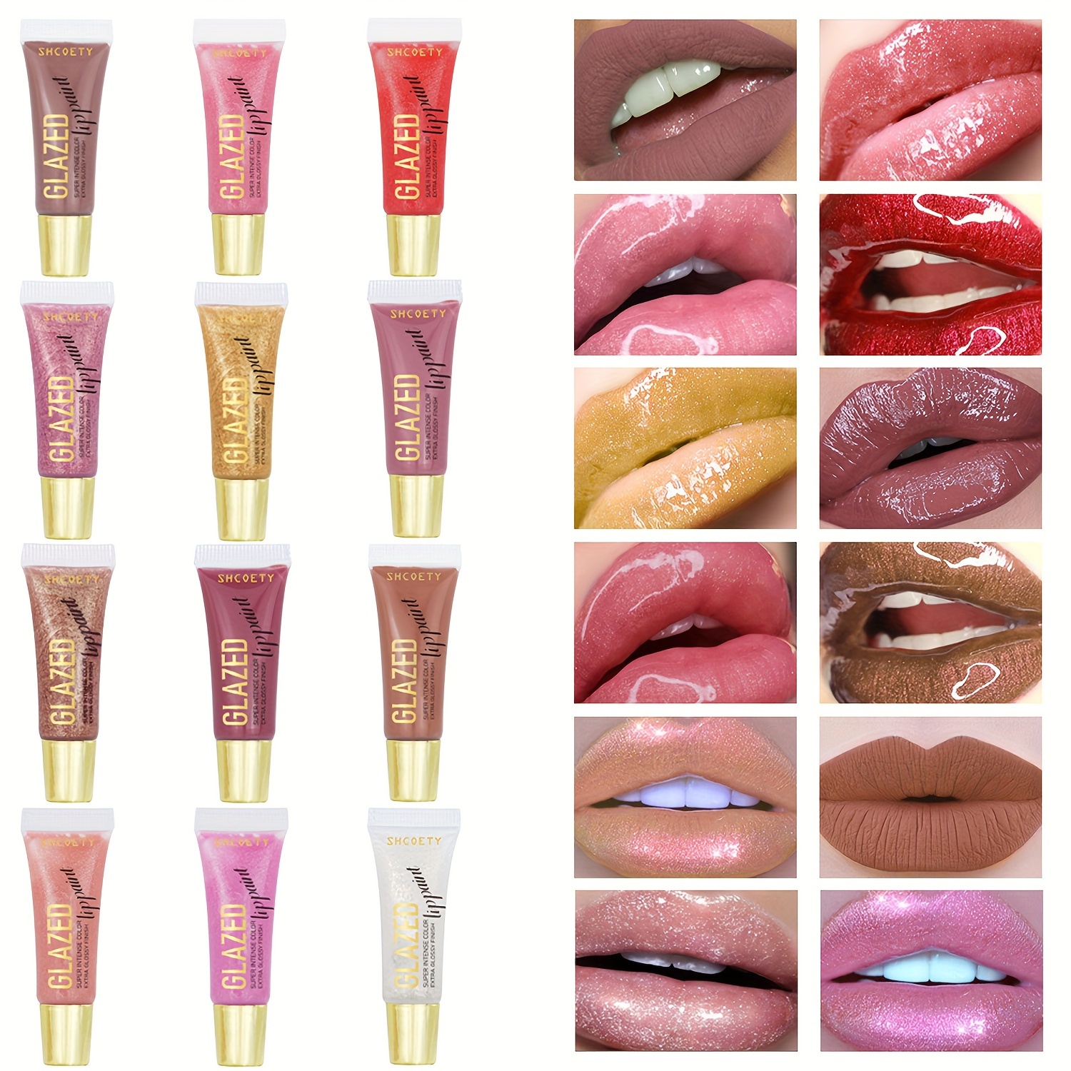 Brillo labial Mirror Water Gloss, maquillaje de labios hidratante y  ultrahidratante, brillo de labios altamente pigmentado, brillo de labios de  alto