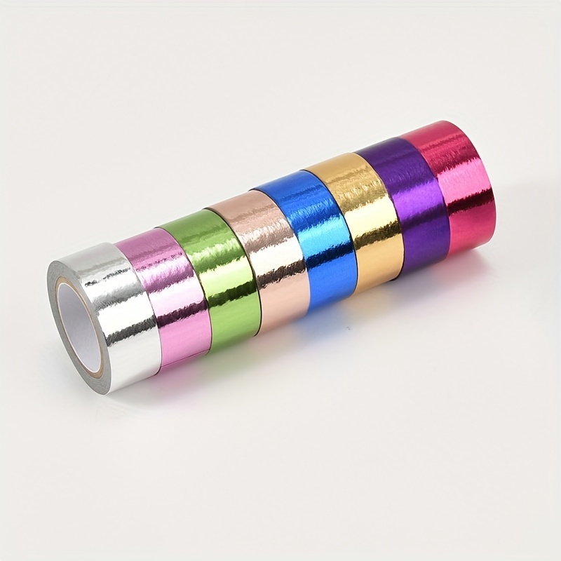 Gold Foil Washi Tapes Laser Colors Glitter Slim Decorative - Temu
