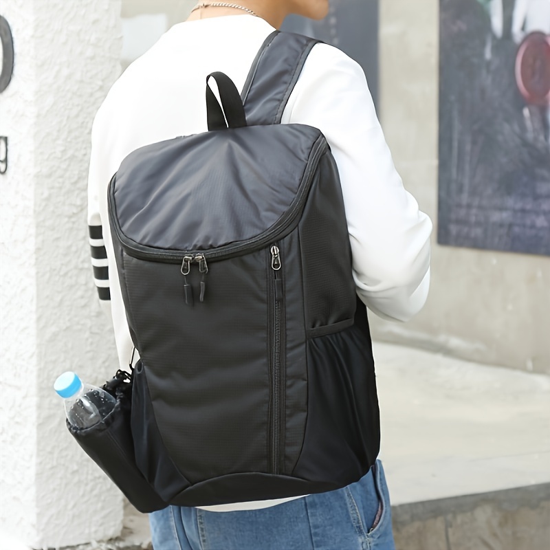 1pc Backpack Large Capacity Foldable Lightweight Waterproof Wearable Outdoor Travel Sports