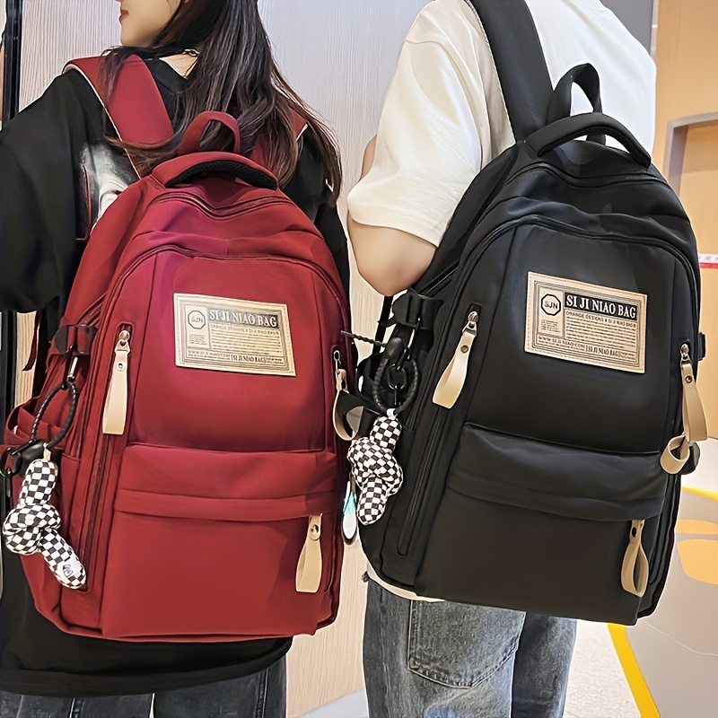 Women Lightweight Adjustable Strap Letter Pattern Large-Capacity Functional  Backpacks