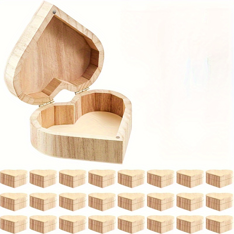 Caja de almacenamiento de madera con tapa, caja de tesoro de madera, cajas  de madera para manualidades, caja de joyería hecha a mano para herramientas