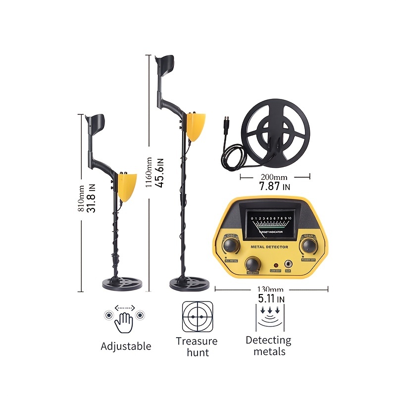 Metal Detectors for Adults Waterproof- Higher Accuracy Professional Gold  Detector with LCD Display,DISC＆All Metal Mode,Advanced Smart Chip 8” Coil M  計測、検査
