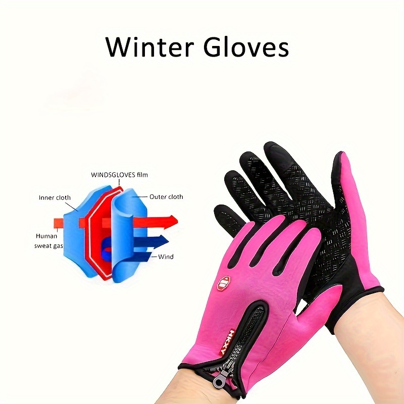 Winter Gloves for Men Women, Non-Slip Warm Gloves Touchscreen Waterproof Gloves for Hiking Skiing Fishing Cycling Snowboard,Temu