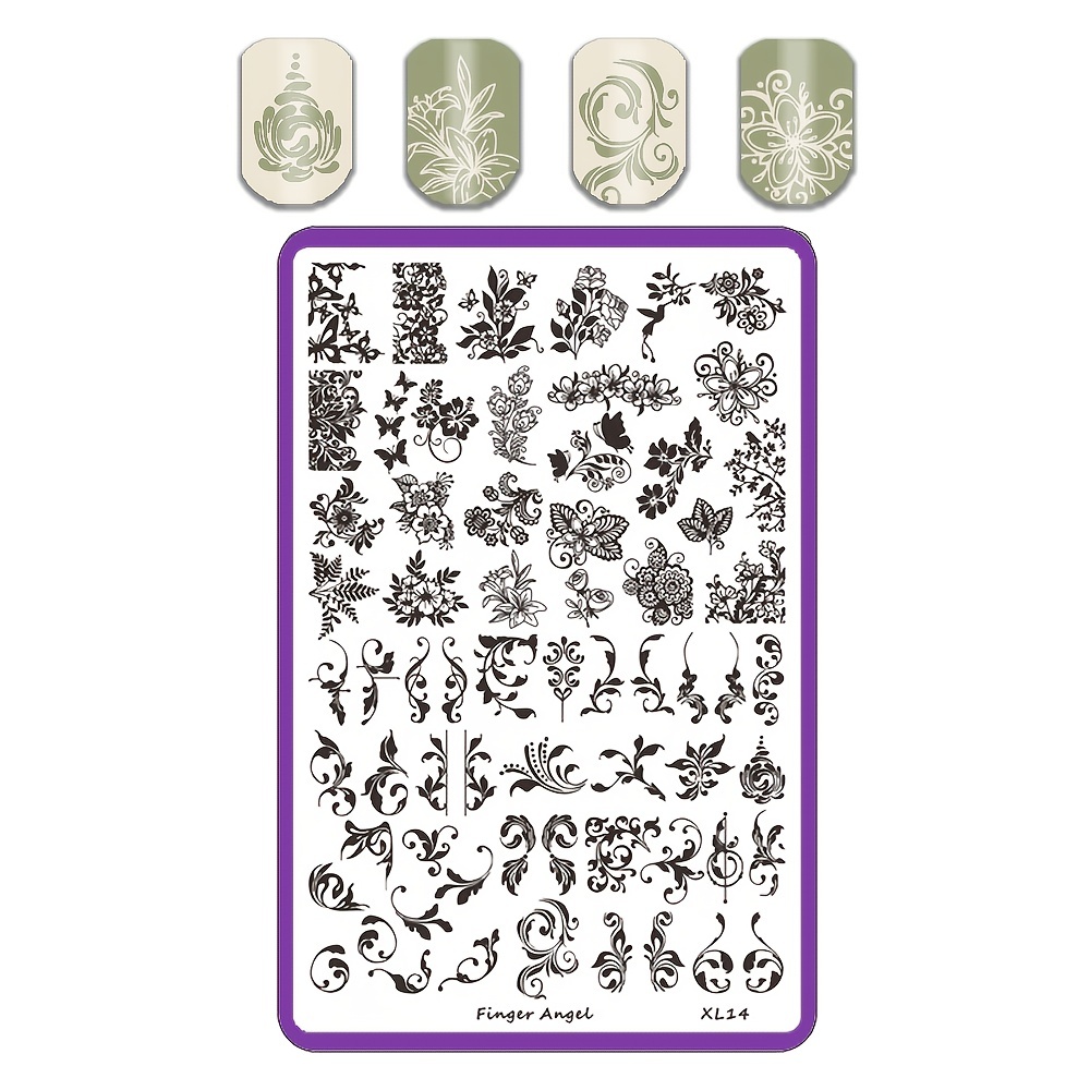 Nail Stamping Plate Nail Art Stamping Plate Stainless Steel - Temu