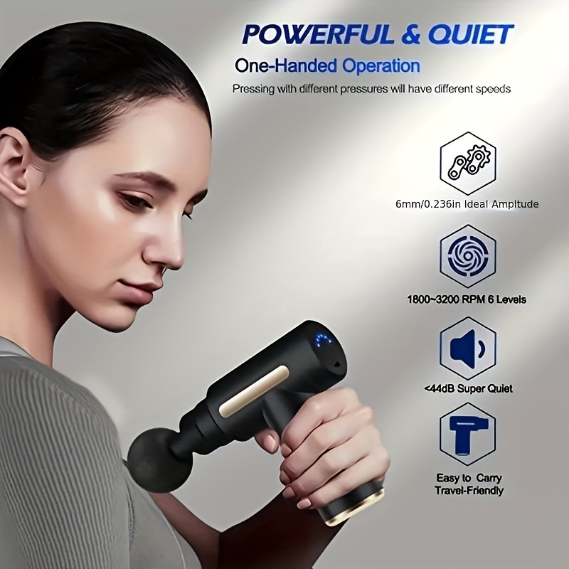Muscle Massage Gun Deep Tissue for Athletes, Percussion Electric Massagers  for Neck Back, Shoulder Body Pain Relief, 30 Speeds Quiet Handheld Massager,  LCD Touch Screen with 10 Heads