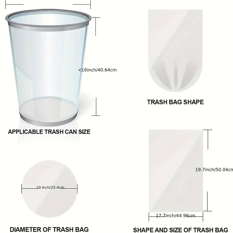 Small Trash Bags 2.6 Gallon 100 Count Recycling And Liners Plastic Bags  Litter Fit 10-liter Trash Can, Trashbags Garbage Bags For Bathroom Kitchen  Bedroom Office Toilet Car For Office Buildings/shops - Temu