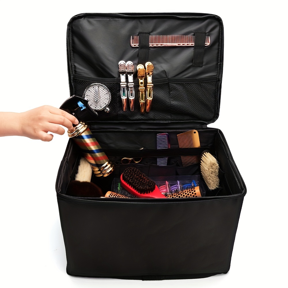 

Folding Hairdresser Tool Case, Barber Bag Multifunctional Hairdressing Tools Storage Box, Durable Large Capacity Tools Case With Oxford Cloth Material (case Only)