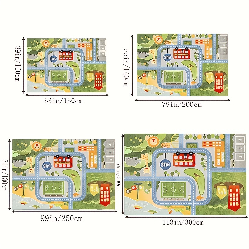 1 Alfombra Área Educativa Mapa Carreteras Tráfico Urbano - Temu Chile